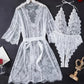 Conjunto de camisola de renda para mulher