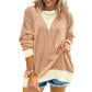 Blusa casual para mulher com gola redonda e estilo color-block