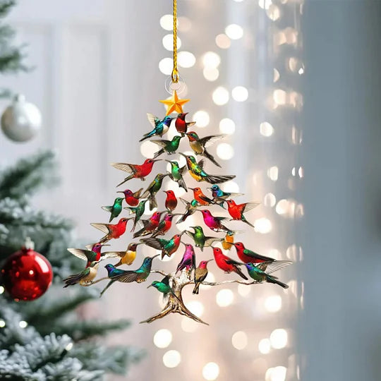🎄Νέο το 2025 - 49% έκπτωση - 🐦Χριστουγεννιάτικη διακόσμηση με θέμα το κολίβριο💠✨